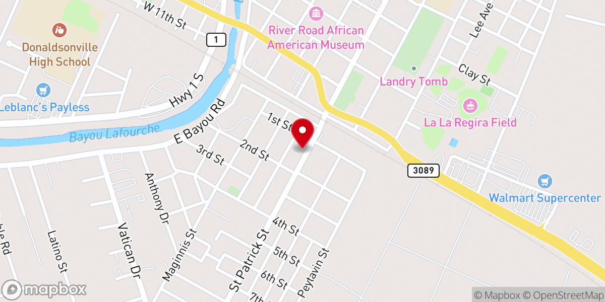 Map showing location of Greater Mt Pilgrim Baptist Church
