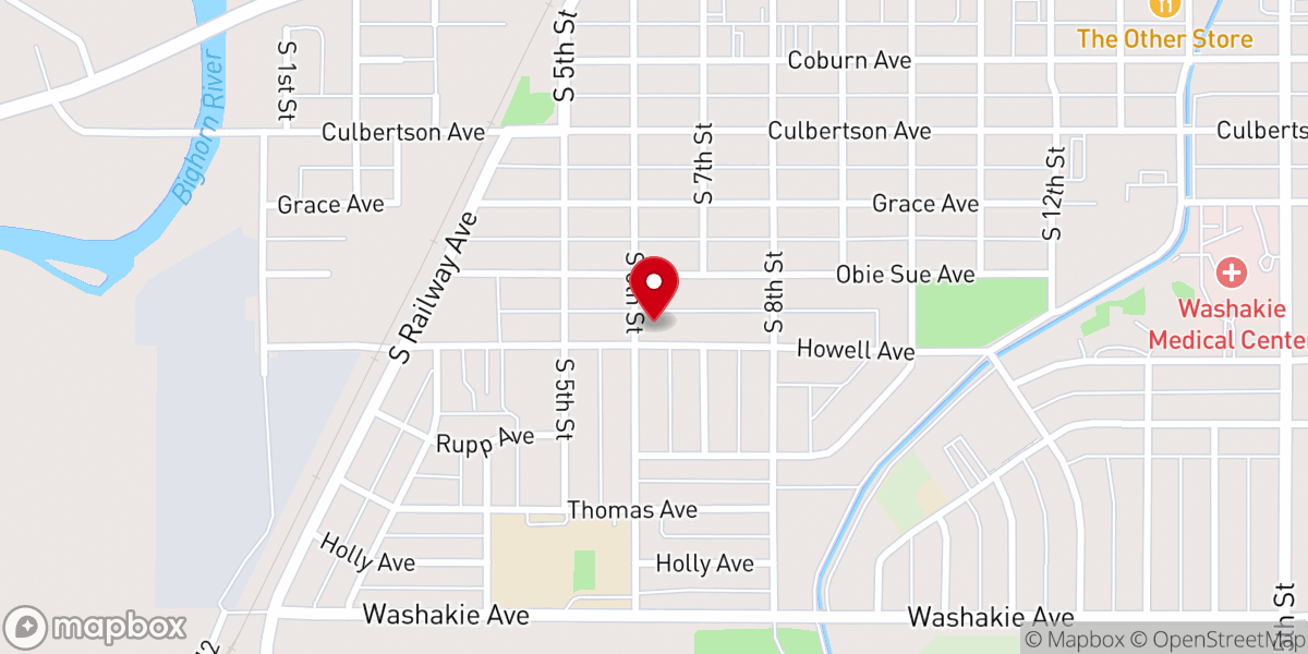 Map showing location of St. Luke's Lutheran Church