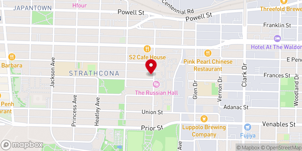 Map showing location of Sacred Heart Roman Catholic Parish