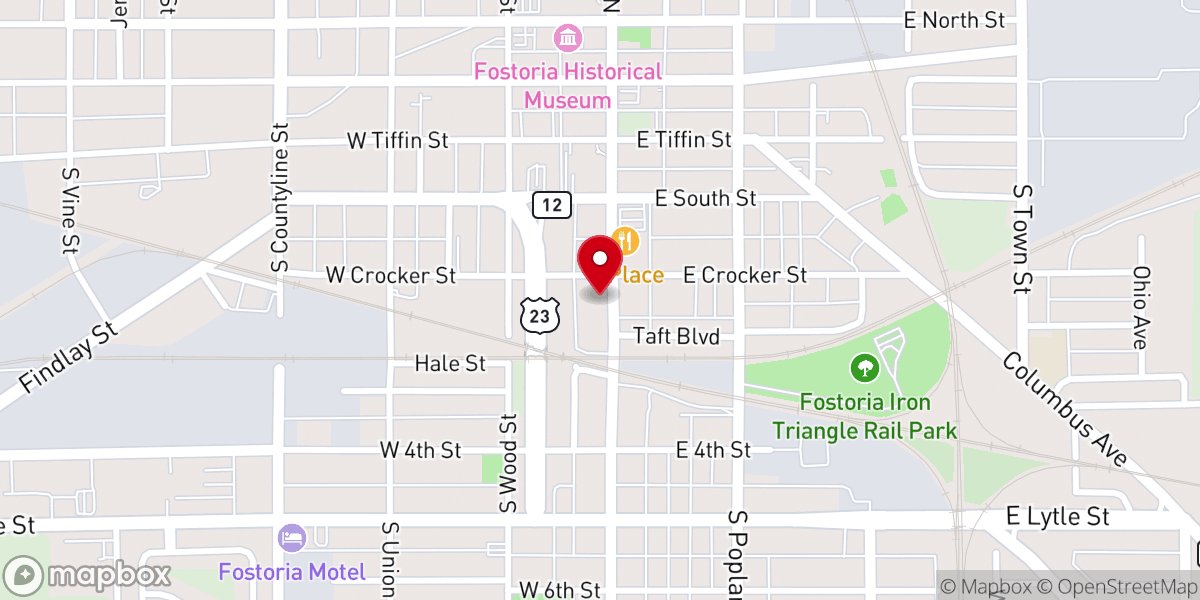 Map showing location of First Freewill Baptist Church