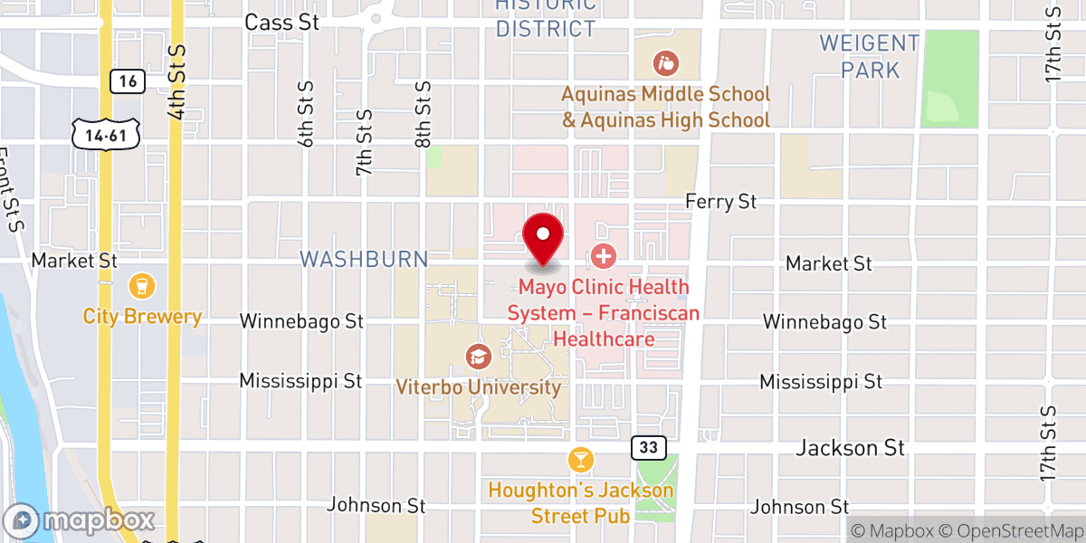 Map showing location of Franciscan Spirituality Center