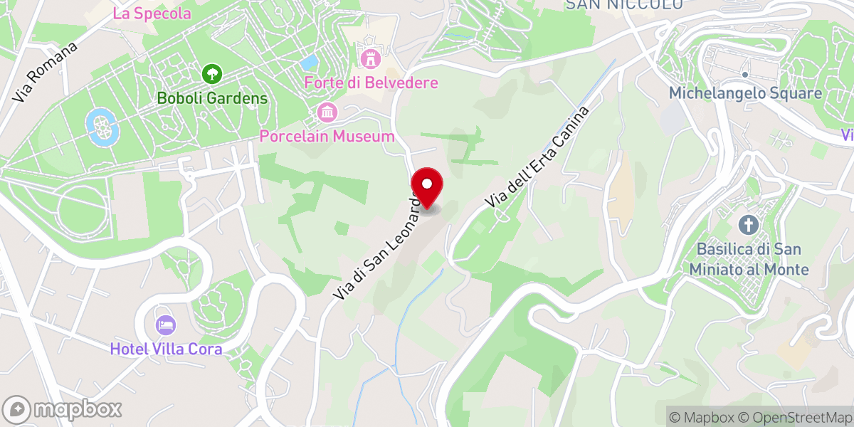 Map showing location of Chiesa Parrocchiale di San Leonardo in Arcetri