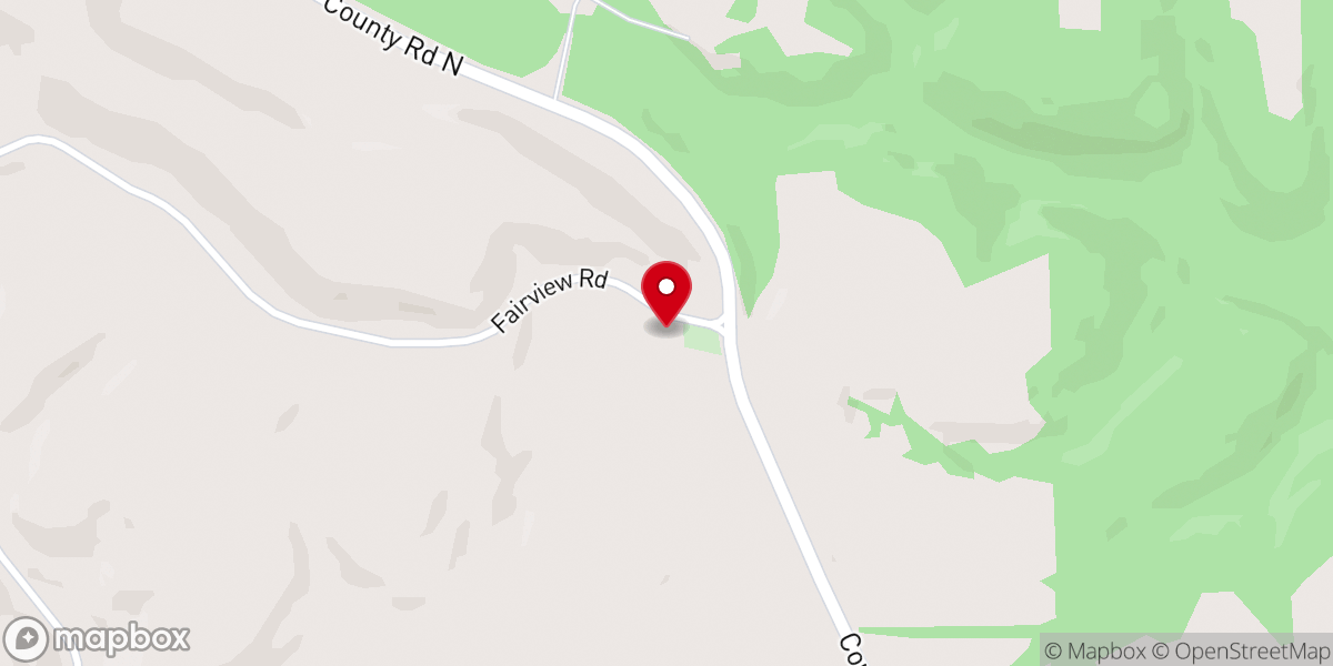 Map showing location of Fairview Evangelical Lutheran Church