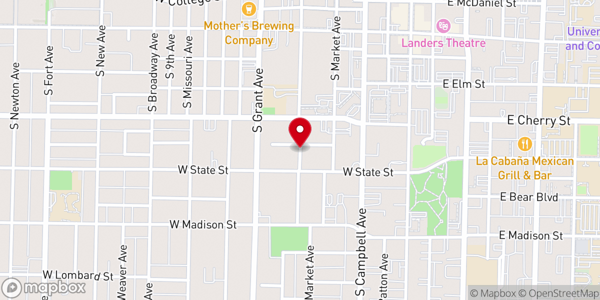 Map showing location of South Street Disciples of Christ Foundation