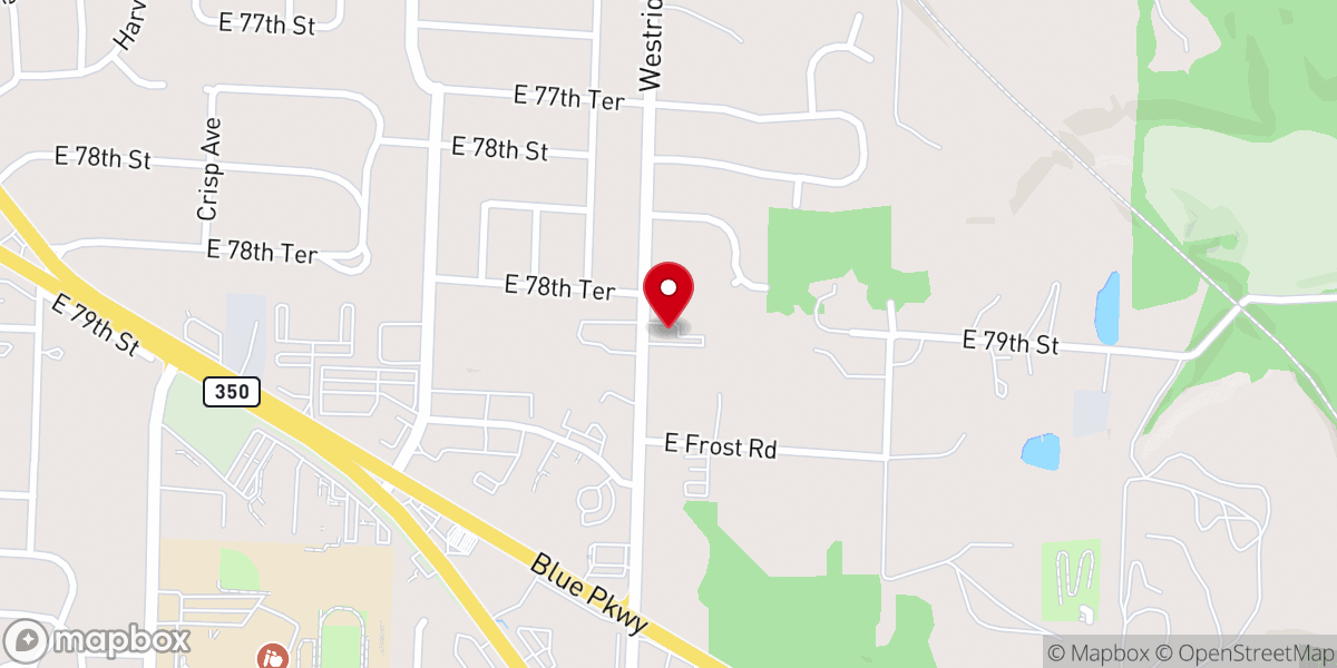 Map showing location of Westridge Christian Church