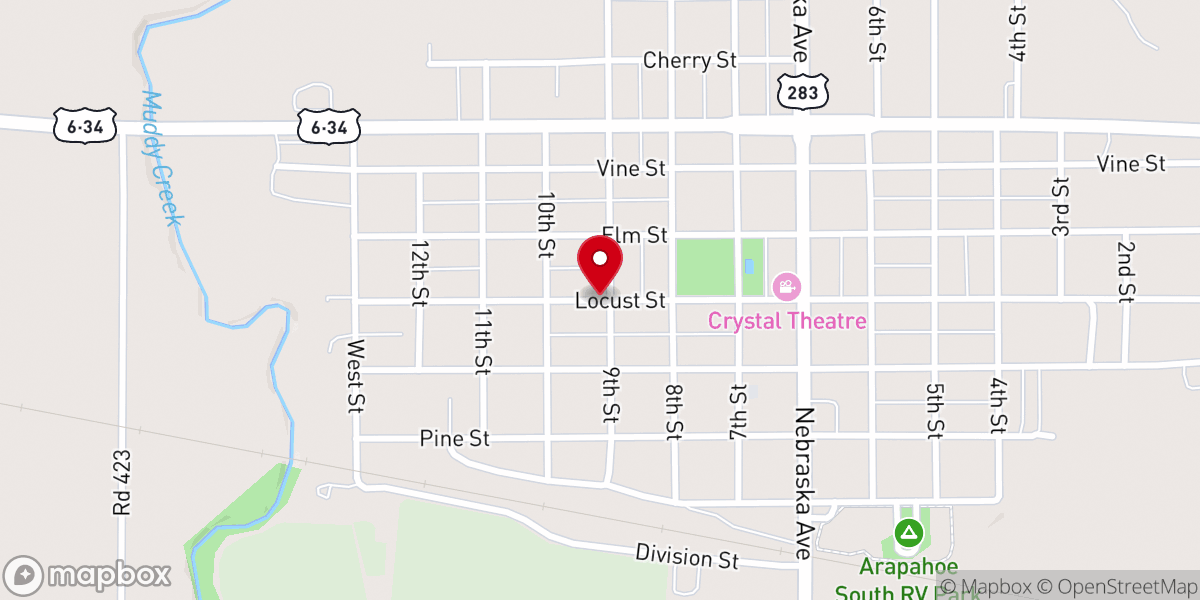 Map showing location of Christian Church of Christ