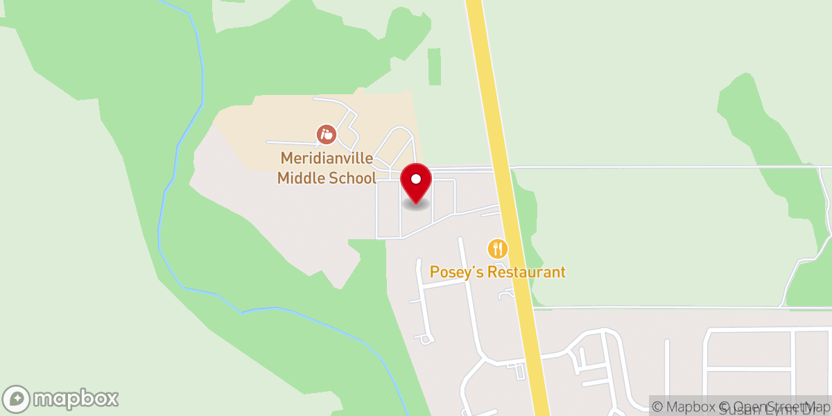 Map showing location of Flint River Baptist Church