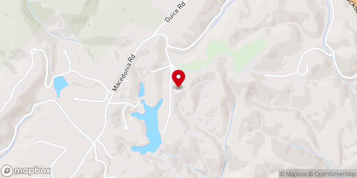 Map showing location of Macedonia Church