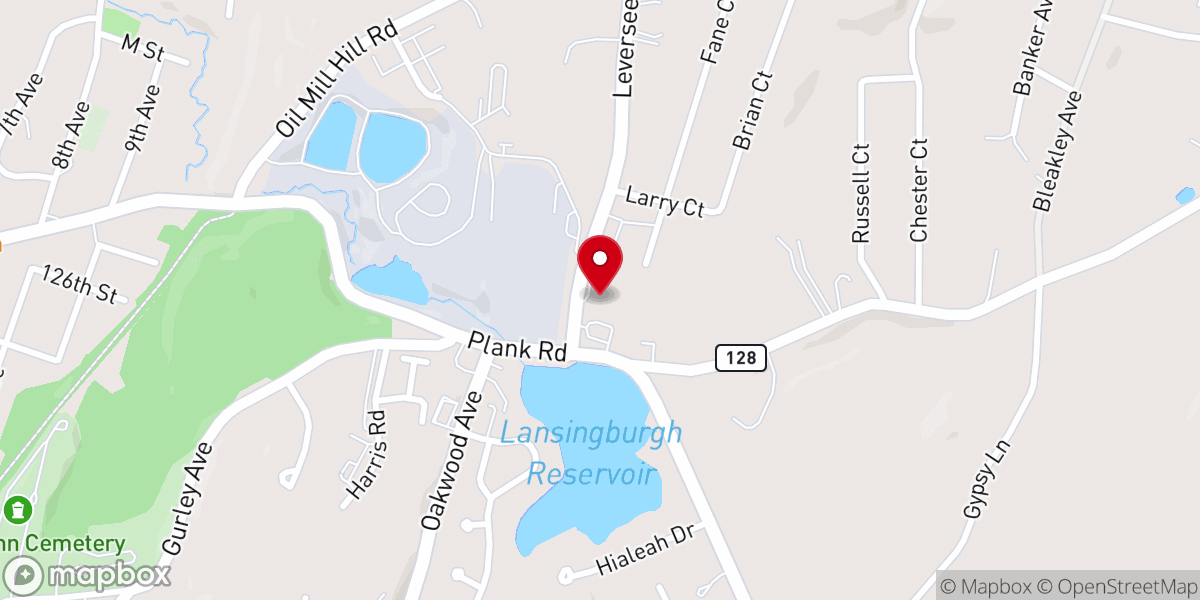 Map showing location of Faith Lutheran Church