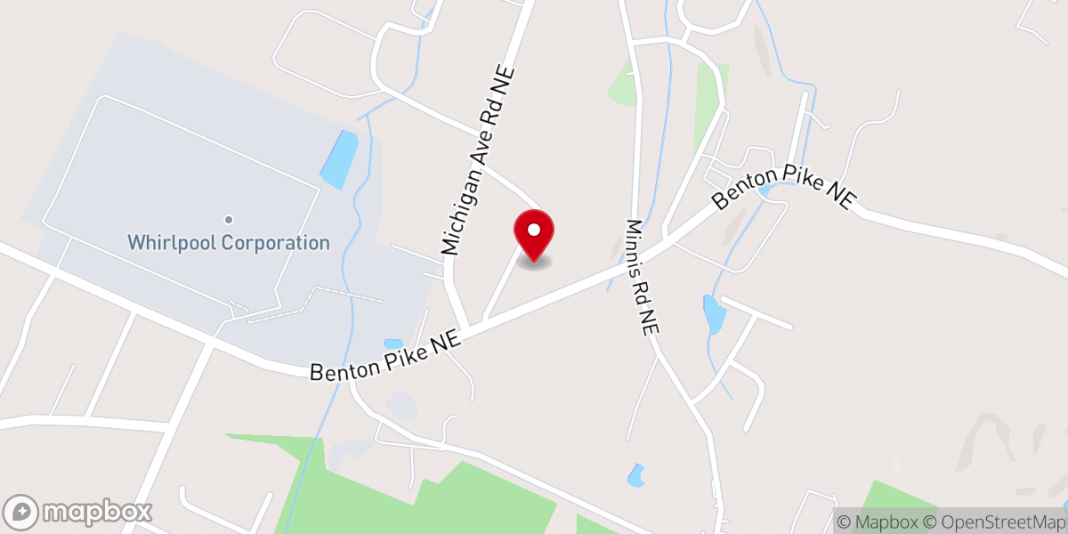 Map showing location of Michigan Avenue Baptist Church