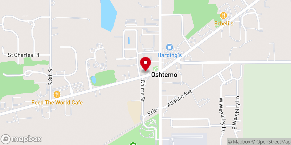 Map showing location of Oshtemo United Methodist Church
