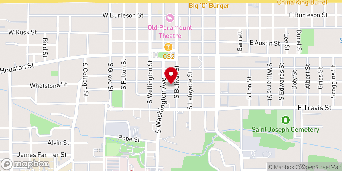 Map showing location of Central Baptist Church