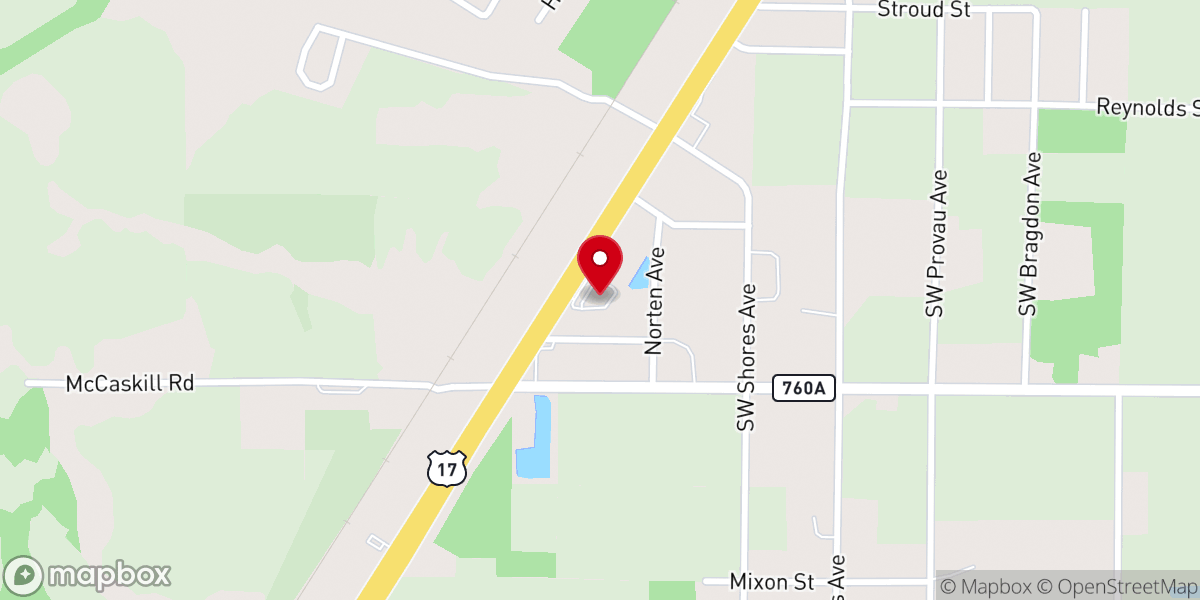 Map showing location of Nocatee Church Of God