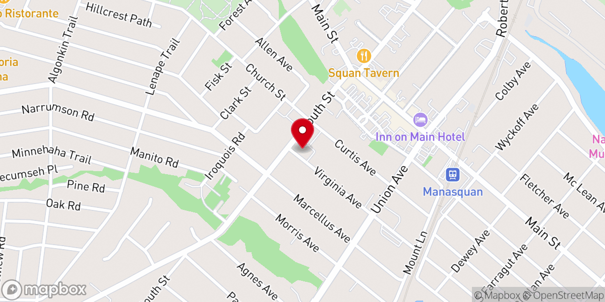 Map showing location of First Presbyterian Church