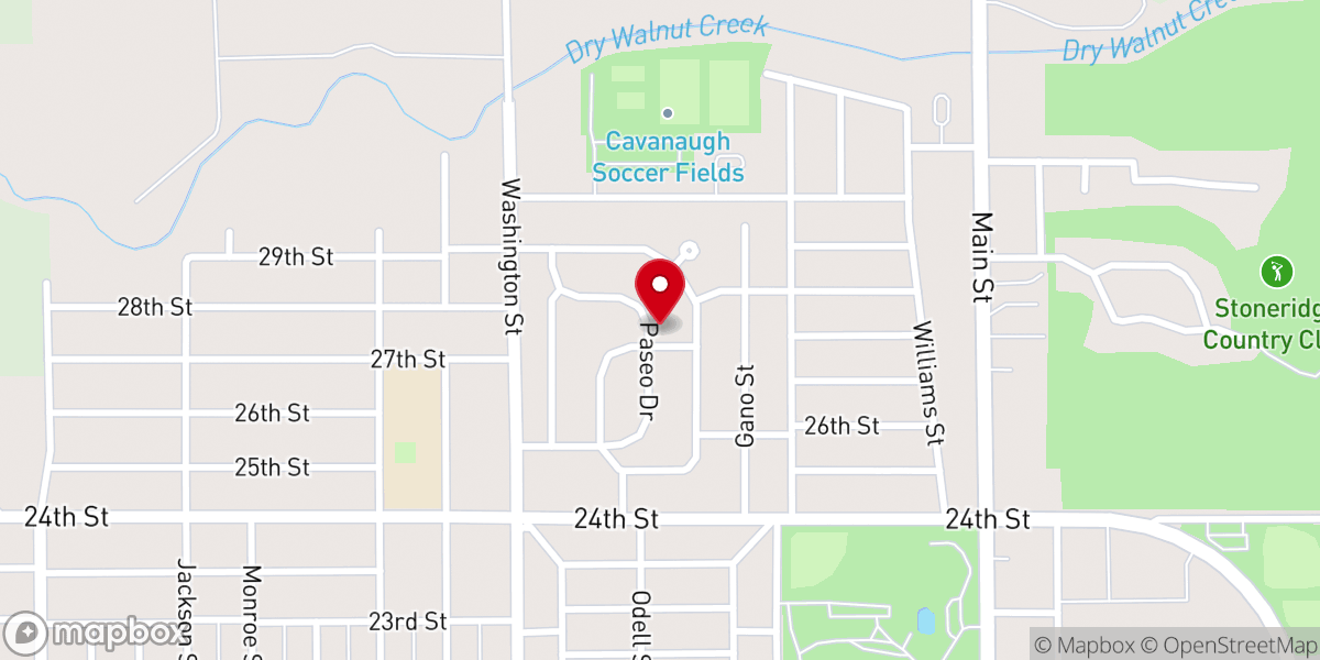 Map showing location of First Presbyterian Church Manse