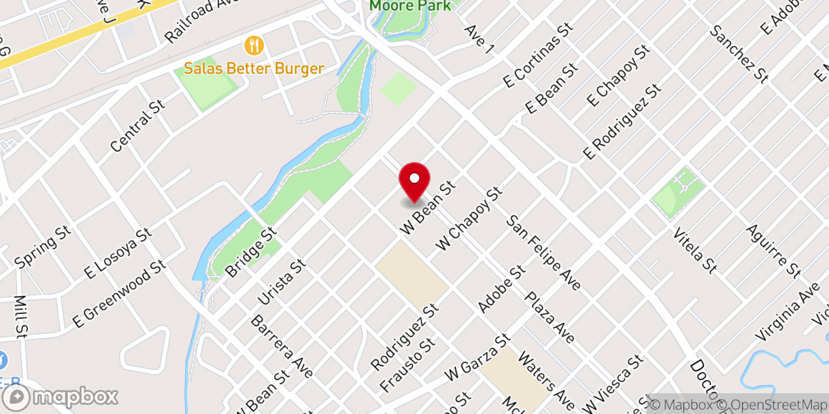 Map showing location of Primera Iglesia Bautista