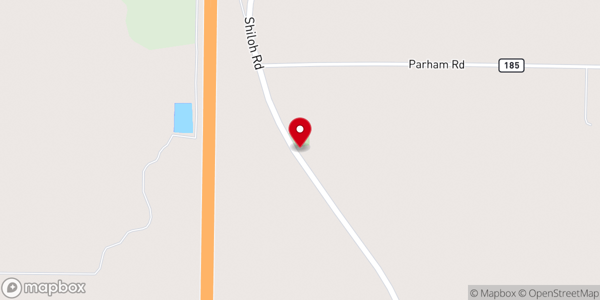 Map showing location of Shiloh Methodist Church