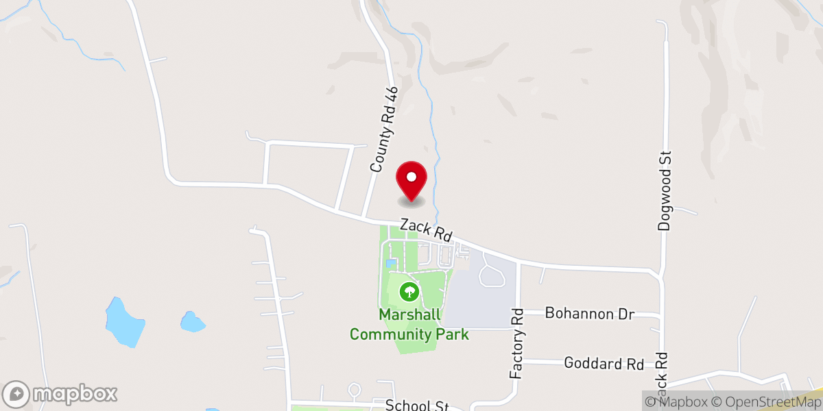 Map showing location of Marshall Methodist Church