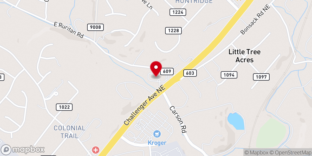 Map showing location of Roanoke Seventh-day Adventist Church