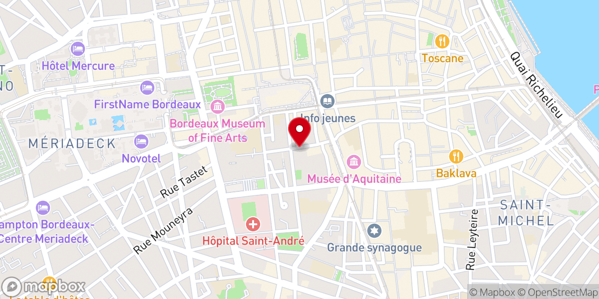 Map showing location of Temple protestant du Hâ