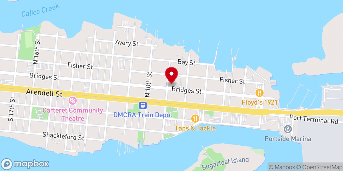 Map showing location of First Baptist Church