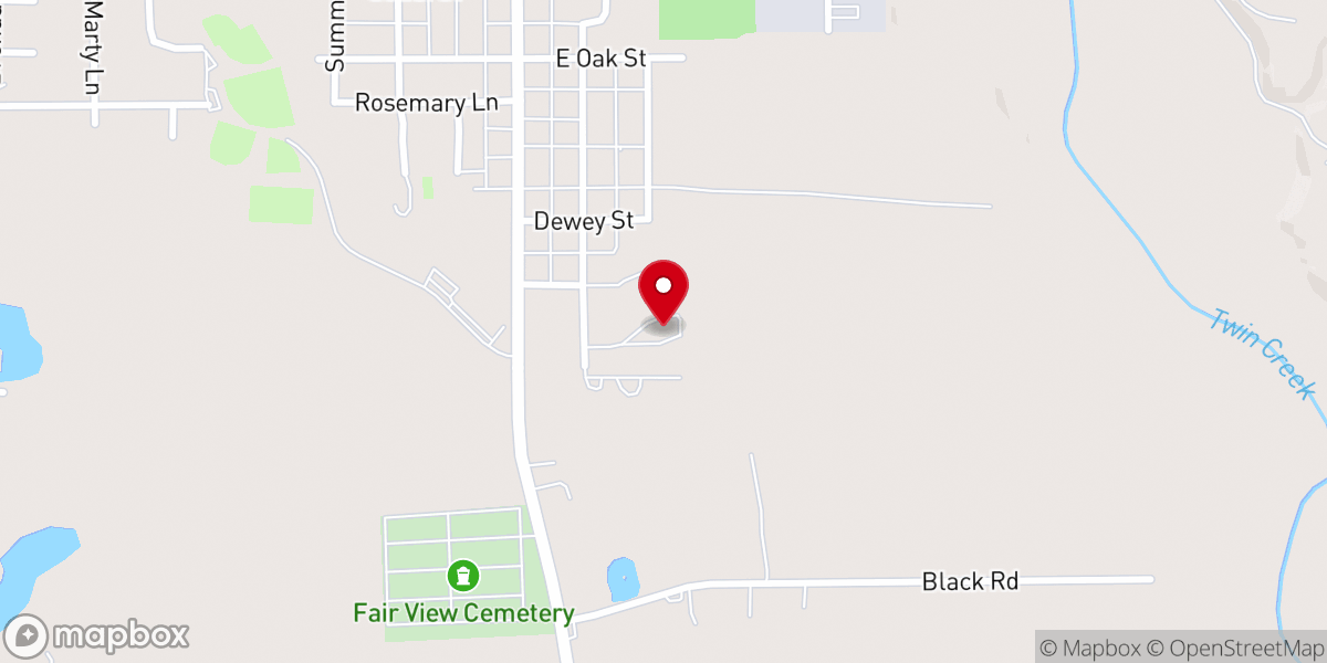 Map showing location of First Baptist Church