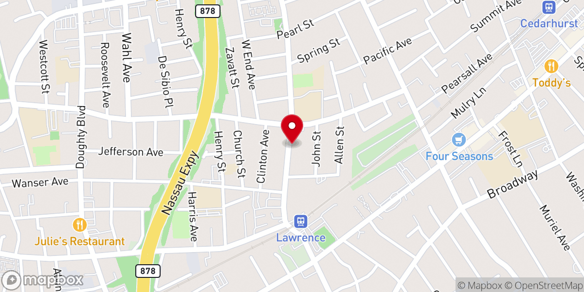 Map showing location of First Baptist Church-Lawrence