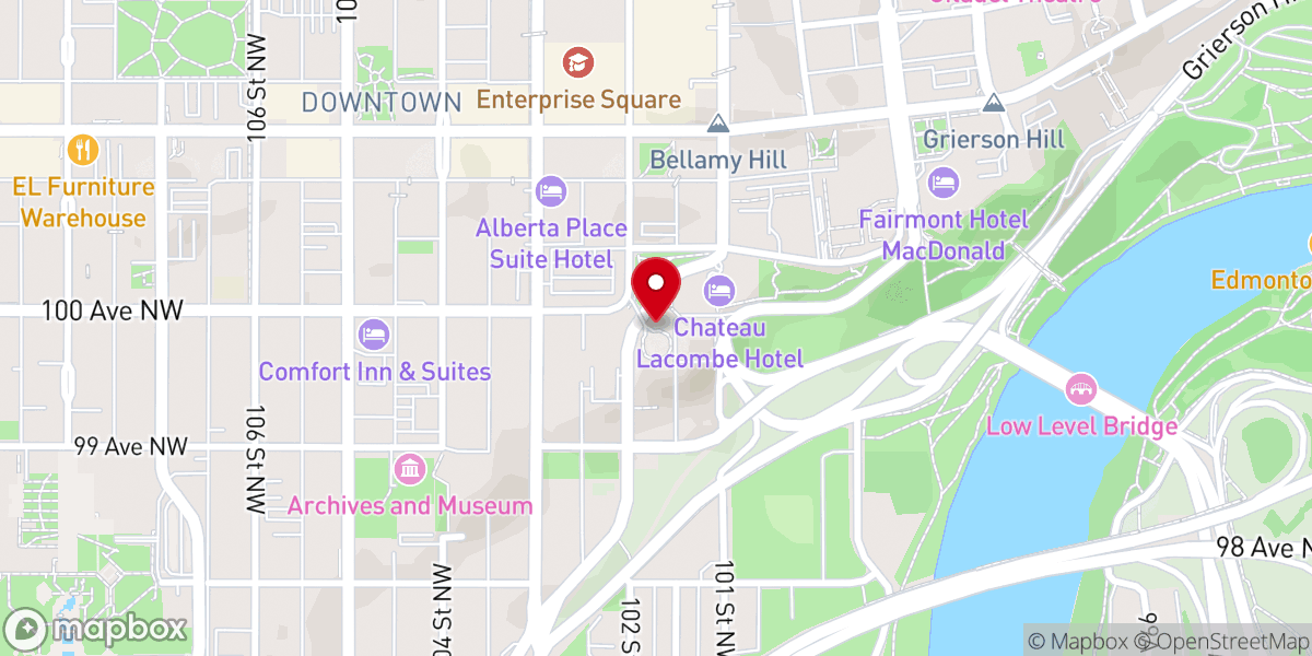 Map showing location of Edmonton House