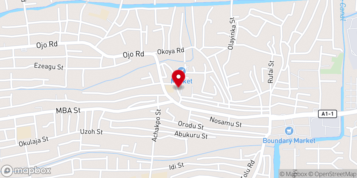 Map showing location of Christ Embassy AGH