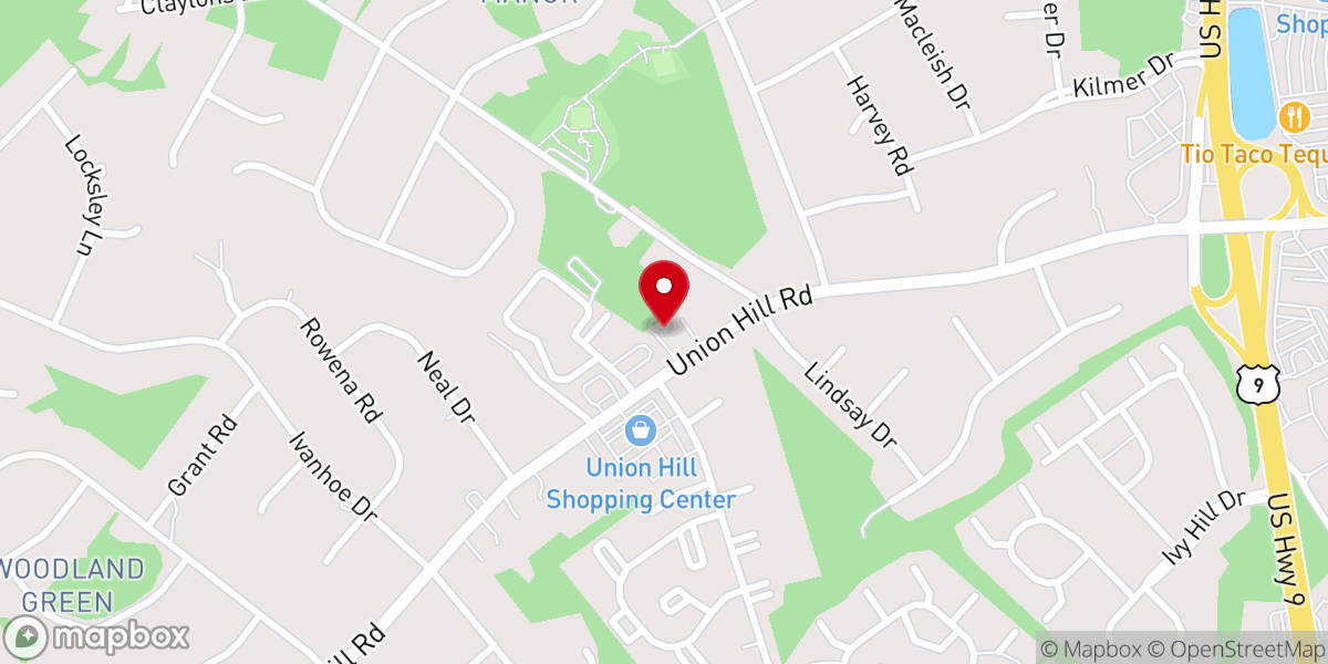 Map showing location of Union Hill Congregation