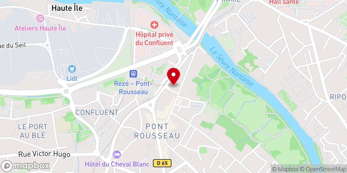 Map showing location of Église Notre Dame du Rosaire - Paroisse Saint-Paul-Notre-Dame-du-Rosaire de Rezé