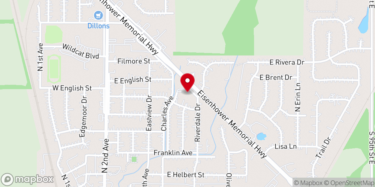 Map showing location of Our Saviour's Lutheran Church