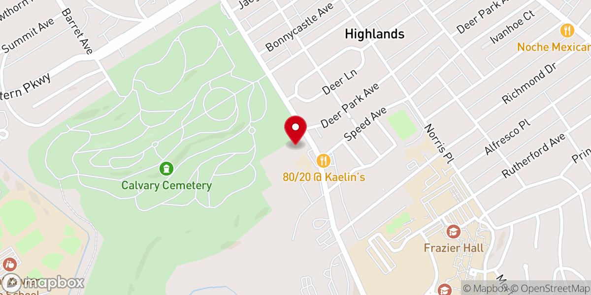Map showing location of Carmelite Convent