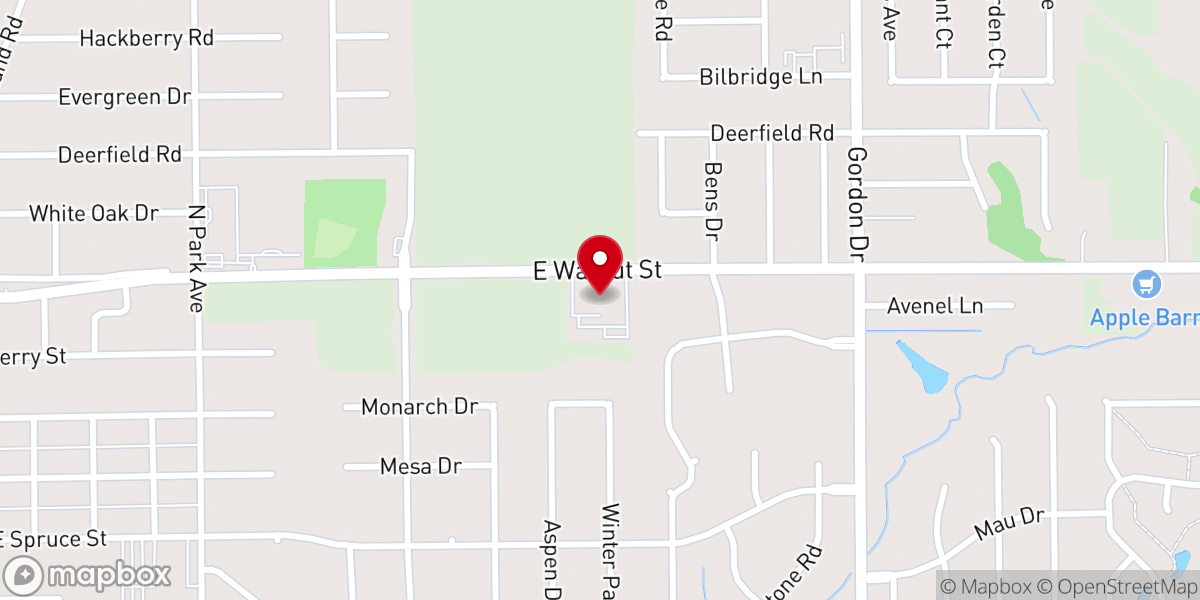 Map showing location of Chatham Baptist Church