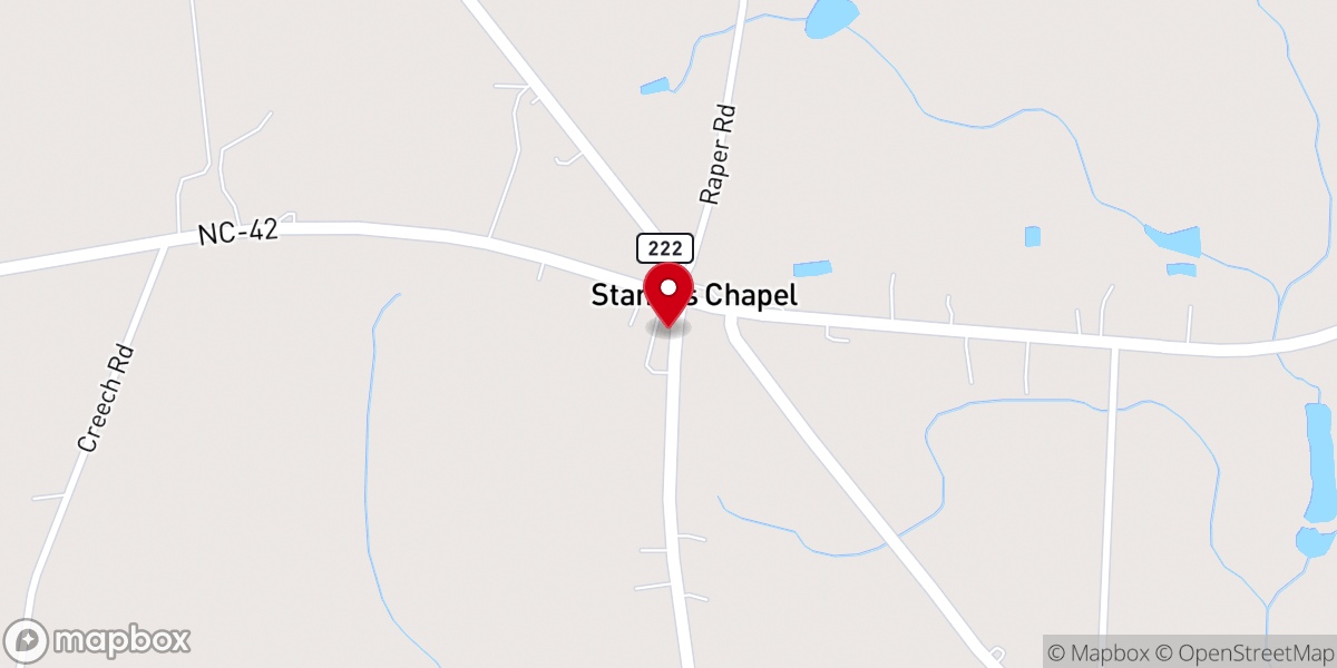 Map showing location of Stancils Chapel