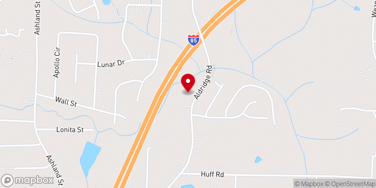Map showing location of Archdale Pilgrim Holiness Church