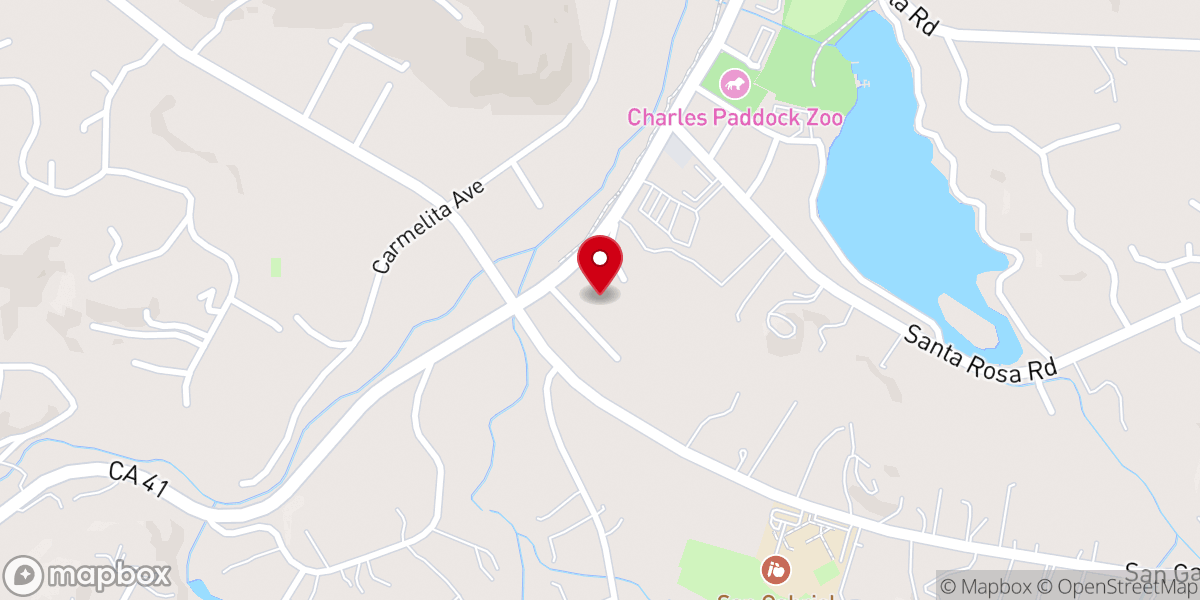 Map showing location of Faith Baptist Church of Atascadero