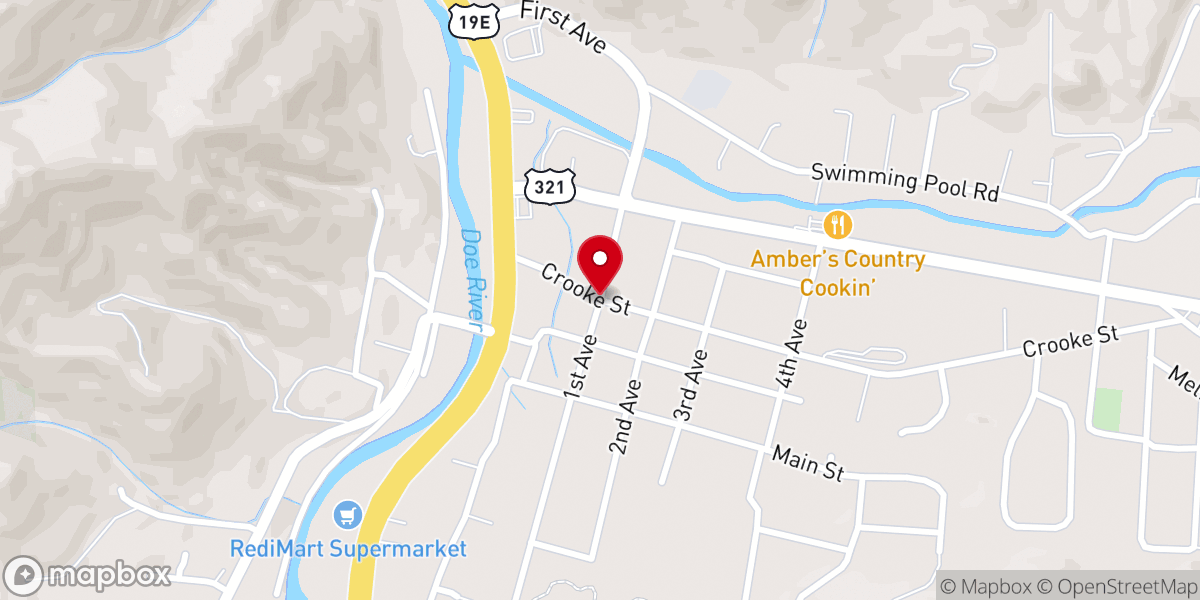 Map showing location of Hampton Church of God