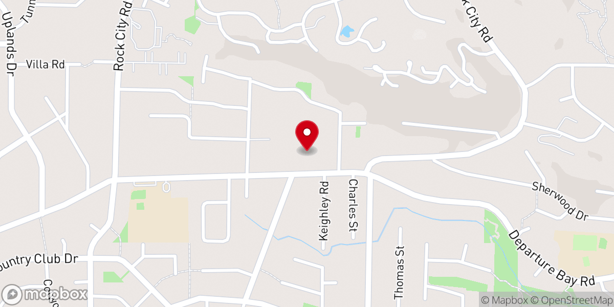 Map showing location of Departure Bay Baptist Church