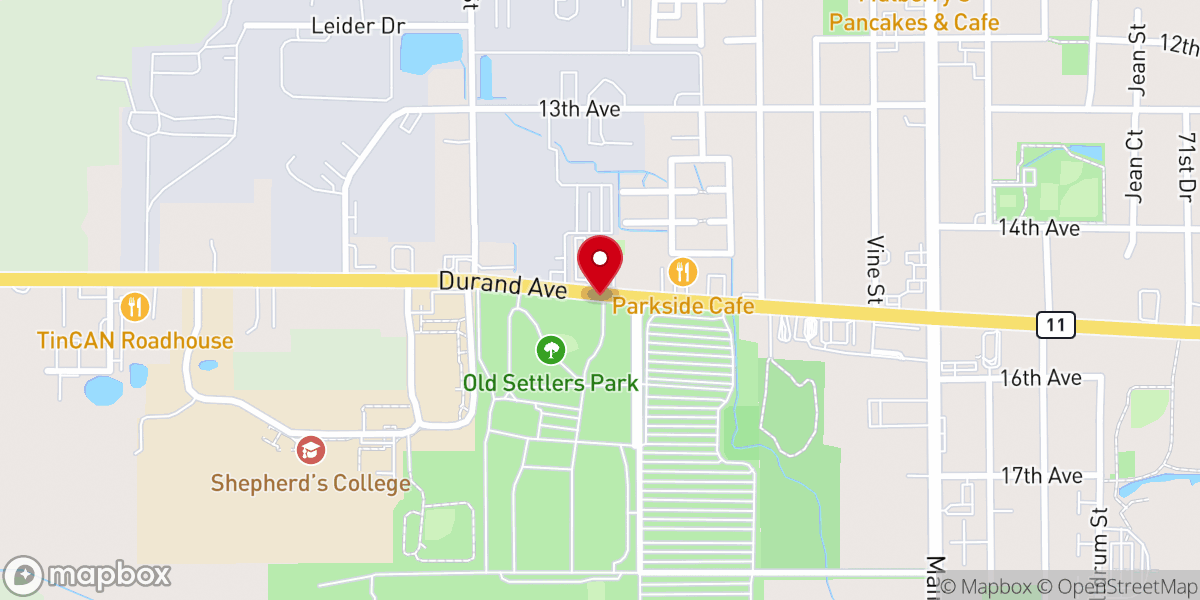 Map showing location of Old Settlers County Park