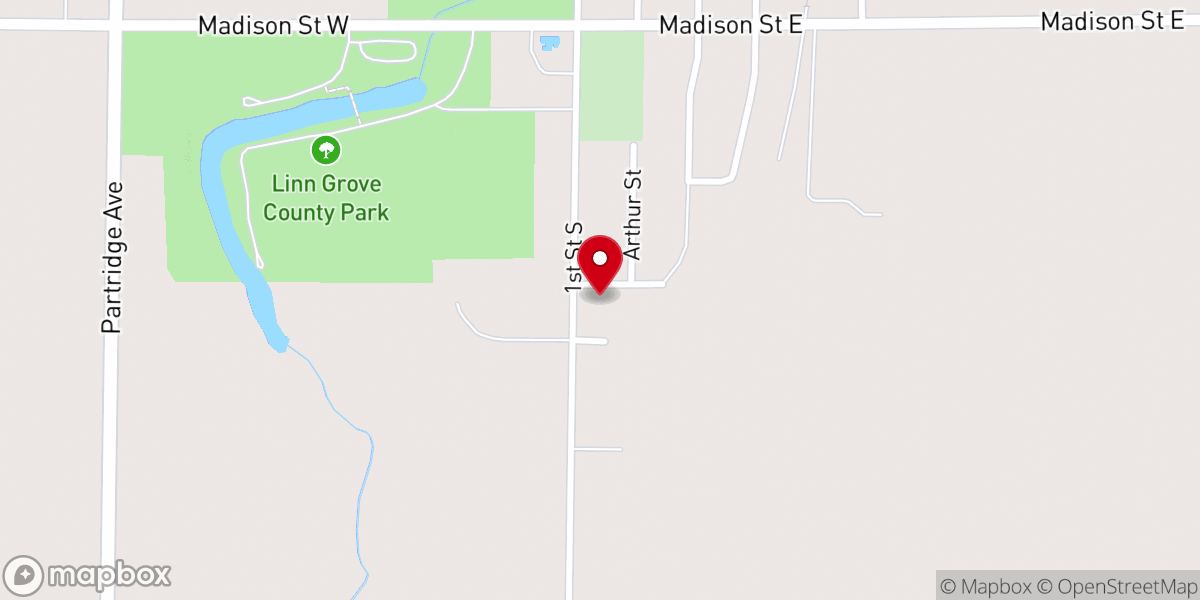 Map showing location of Faith United Open Bible Parsonage