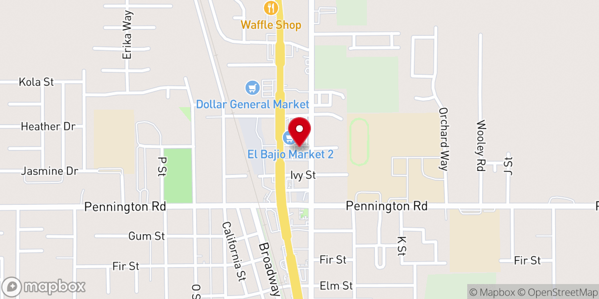 Map showing location of Iglesia Adventista Hispana de Live Oak