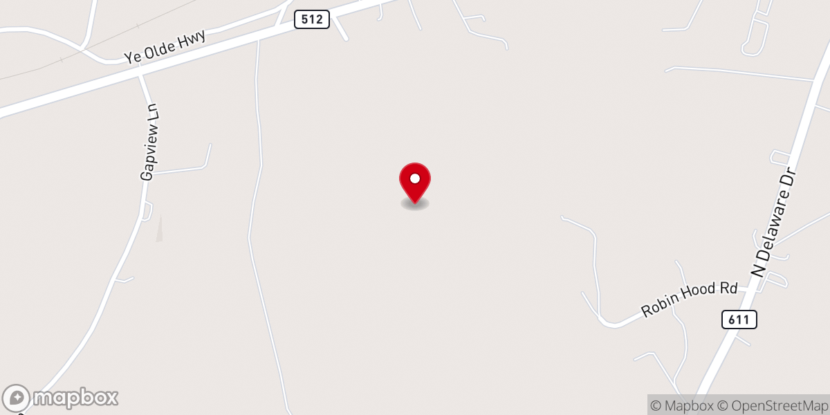 Map showing location of Upper Mount Bethel Township
