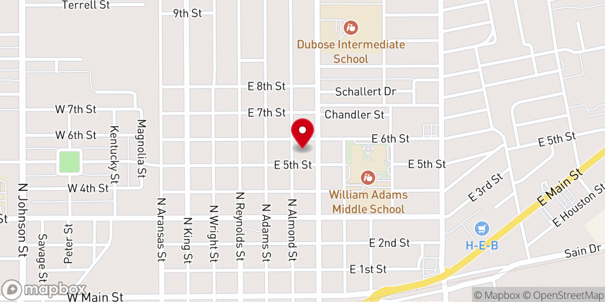 Map showing location of St Elizabeth Elementary School