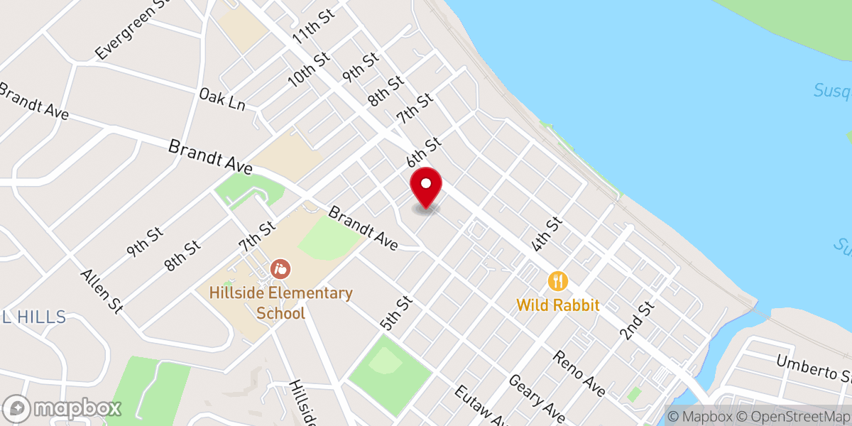 Map showing location of Saint Pauls Church