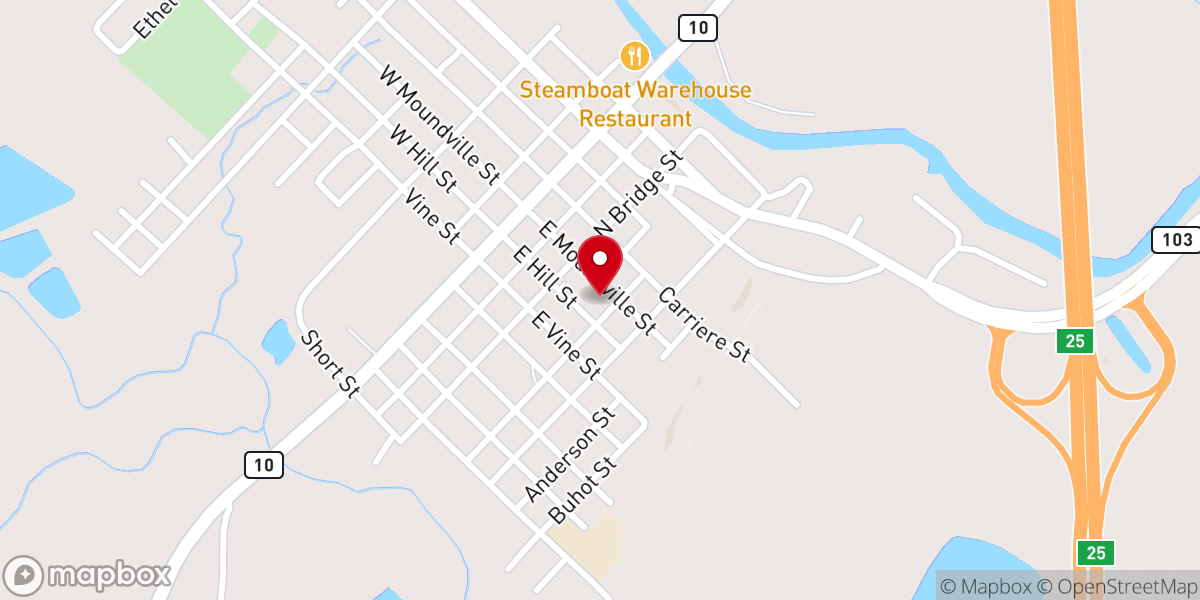 Map showing location of Immaculate Conception Catholic Church