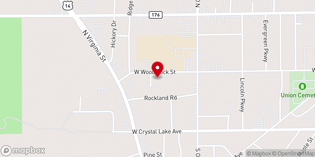 Map showing location of St. Paul's United Church of Christ