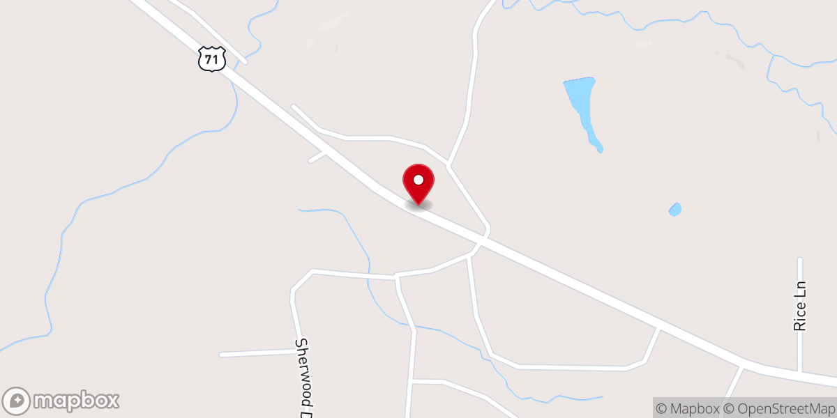 Map showing location of Fellowship Primitive Baptist Church