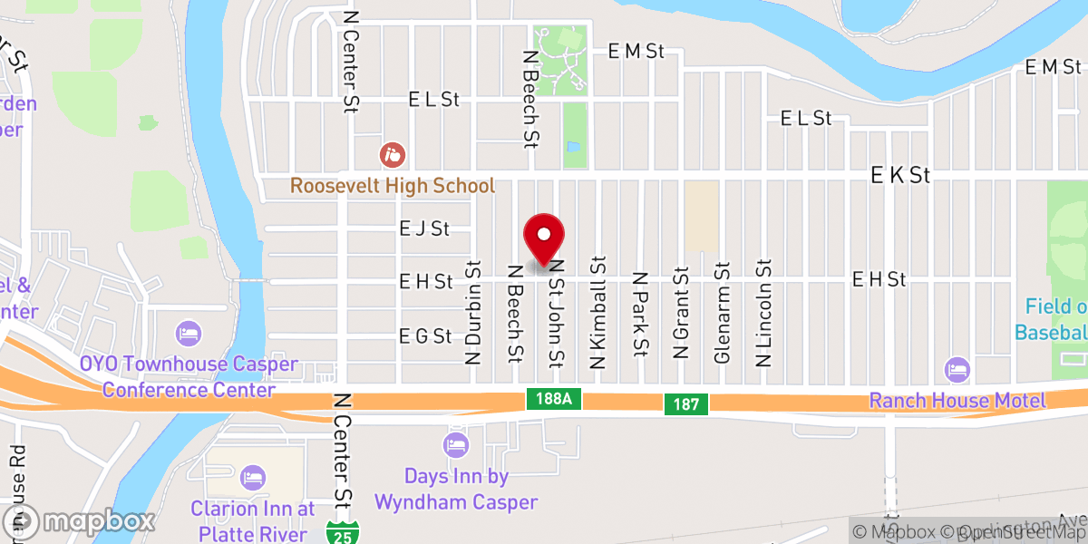 Map showing location of Winter Memorial Presbyterian Church