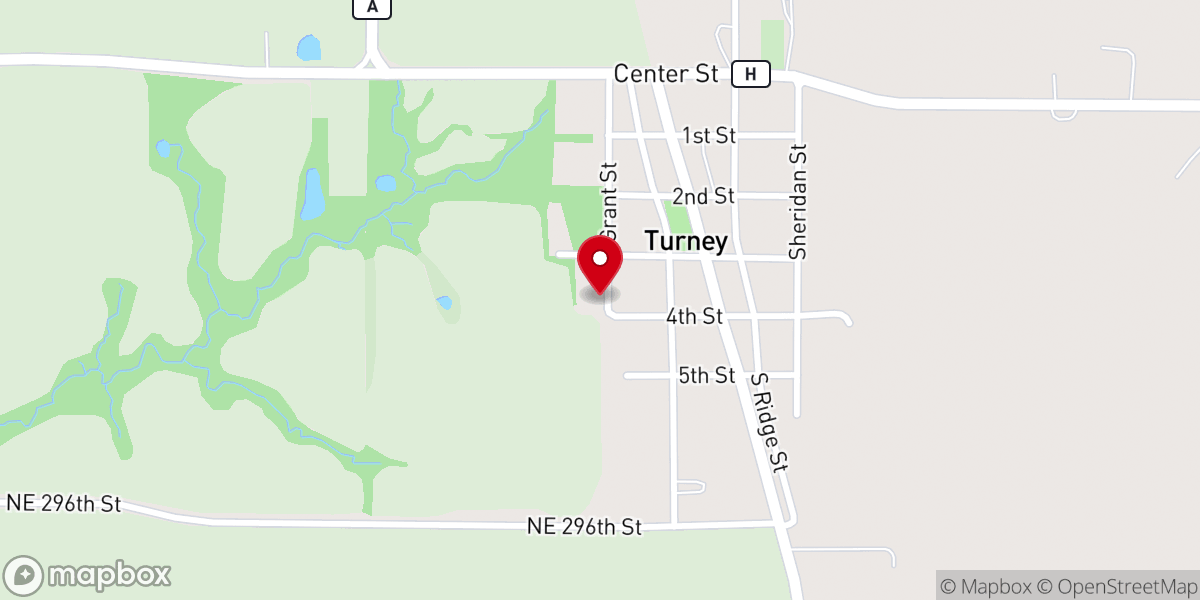 Map showing location of Browning Baptist Church